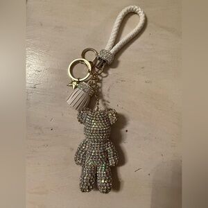 Rebel Rhinestone Bear keychain